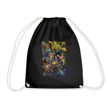 Abstract Art - Scifi - Drawstring Bag - black - Front