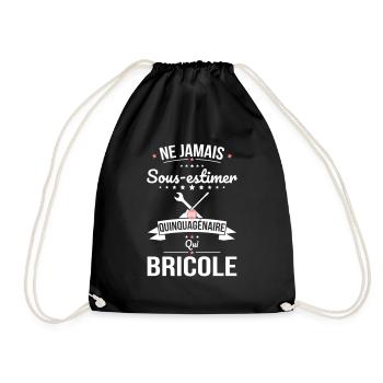 Sous-estimer une quinquagénaire qui bricole - Sac de sport léger - noir - Devant
