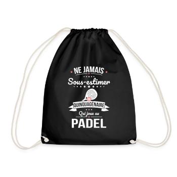 Sous-estimer une quinquagénaire qui joue au padel - Sac de sport léger - noir - Devant