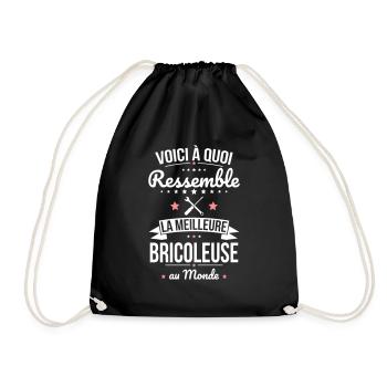 Voici à quoi ressemble la meilleure bricoleuse - Sac de sport léger - noir - Devant