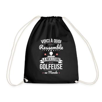 Voici à quoi ressemble la meilleure golfeuse - Sac de sport léger - noir - Devant