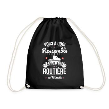 Voici à quoi ressemble la meilleure routière - Sac de sport léger - noir - Devant