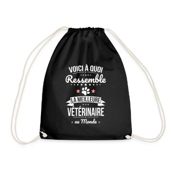 Voici à quoi ressemble la meilleure vétérinaire - Sac de sport léger - noir - Devant
