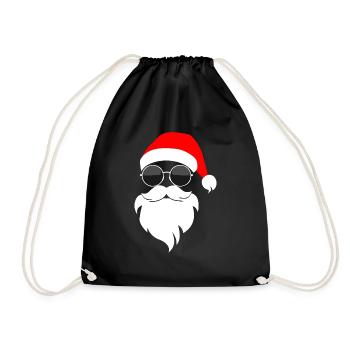Cool Santa Claus Lunettes de soleil Santa Beanie - Sac de sport léger - noir - Devant