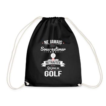 Sous-estimer une retraitée qui joue au golf - Sac de sport léger - noir - Devant