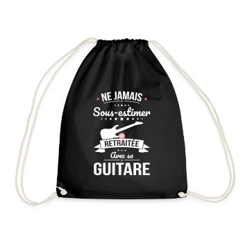 Sous-estimer une retraitée avec sa guitare - Sac de sport léger - noir - Devant
