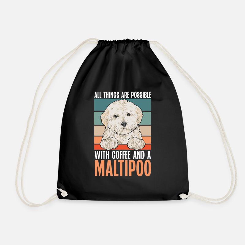 Maltipoo Hund - Turnbeutel - Schwarz