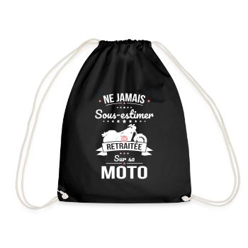 Sous-estimer une retraitée sur sa moto - Sac de sport léger - noir - Devant