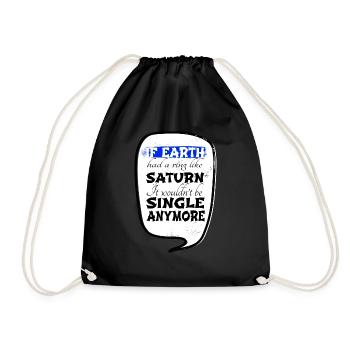 birthday present birthday weightless astrology - Drawstring Bag - black - Front