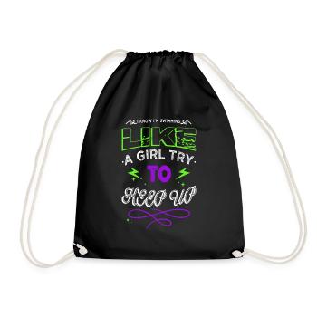 mer baignade papa t-shirts piscine t-shirts apnée - Sac de sport léger - noir - Devant