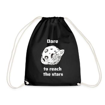 Dare To Reach The Stars Retro Outer Space Designs - Turnbeutel - Schwarz - Vorne