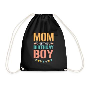 Anniversaire maman garçon - Sac de sport léger - noir - Devant
