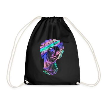 Europa Face from Euro Banknote (Holographic) - Drawstring Bag - black - Front