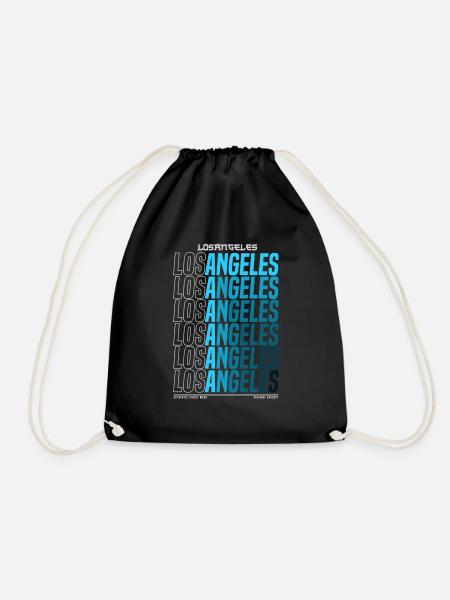 Los Angeles - Drawstring Bag - black