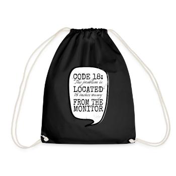 Informatique Cool Coding Fingers Hacking Blagues - Sac de sport léger - noir - Devant