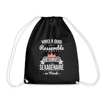 A quoi ressemble la meilleure sexagénaire au monde - Sac de sport léger - noir - Devant