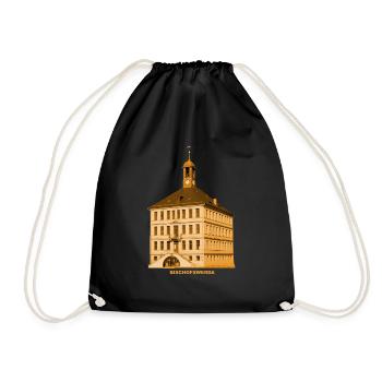 Bischofswerda Town Hall Upper Lusatia Saxony - Drawstring Bag - black - Front