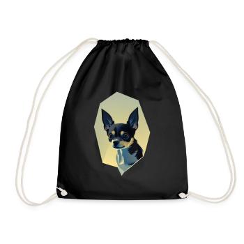Chihuahua - Turnbeutel - Schwarz - Vorne