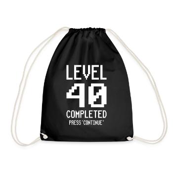 40e anniversaire Gaming 40 ans Gamer Pixel - Sac de sport léger - noir - Devant