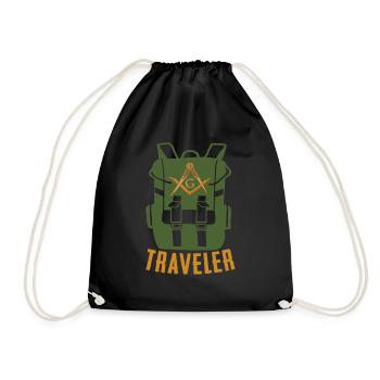 Masonic Freemasonry Fraternal - Turnbeutel - Schwarz - Vorne
