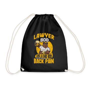 Avocat Bod Like A Dad Bod Drôle d’avocat Citation - Sac de sport léger - noir - Devant