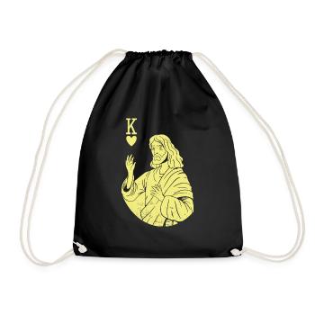 L’équipe Jésus-Christ est le Roi de Cœur Religieux - Sac de sport léger - noir - Devant