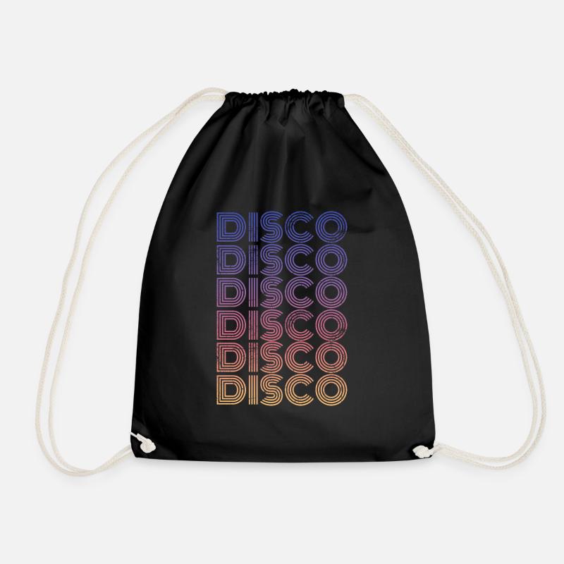 Disco Retro - Turnbeutel - Schwarz