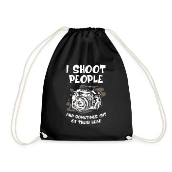 Je photographie des gens - Sac de sport léger - noir - Devant