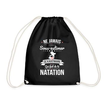 Sous-estimer une sexagénaire qui fait natation - Sac de sport léger - noir - Devant