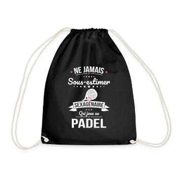 Sous-estimer une sexagénaire qui joue au padel - Sac de sport léger - noir - Devant