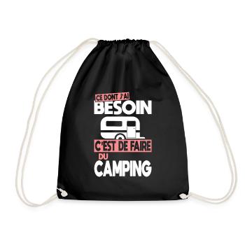 Ce dont j'ai besoin c'est de faire du Camping - Sac de sport léger - noir - Devant