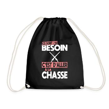 Ce dont j'ai besoin c'est d'aller à la Chasse - Sac de sport léger - noir - Devant