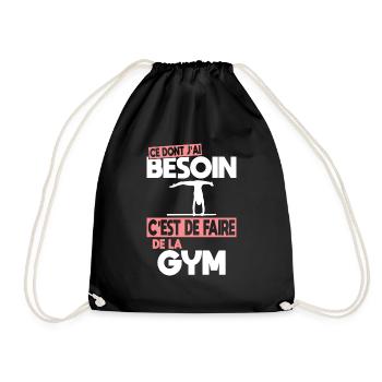 Ce dont j'ai besoin c'est de faire de la Gym - Sac de sport léger - noir - Devant