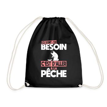 Ce dont j'ai besoin c'est d'aller à la Pêche - Sac de sport léger - noir - Devant