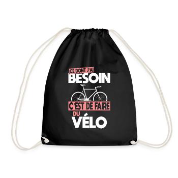 Ce dont j'ai besoin c'est de faire du Vélo - Sac de sport léger - noir - Devant