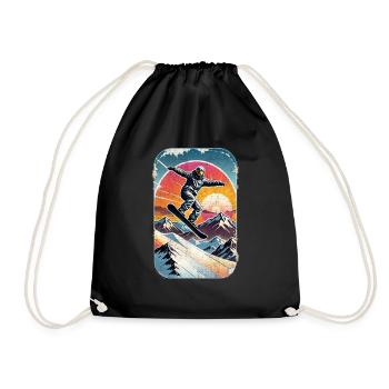 snowboard neige et ski - Sac de sport léger - noir - Devant