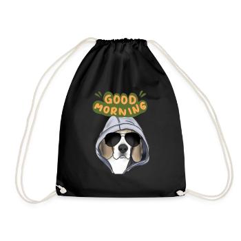 Bonjour Beagle - Sac de sport léger - noir - Devant