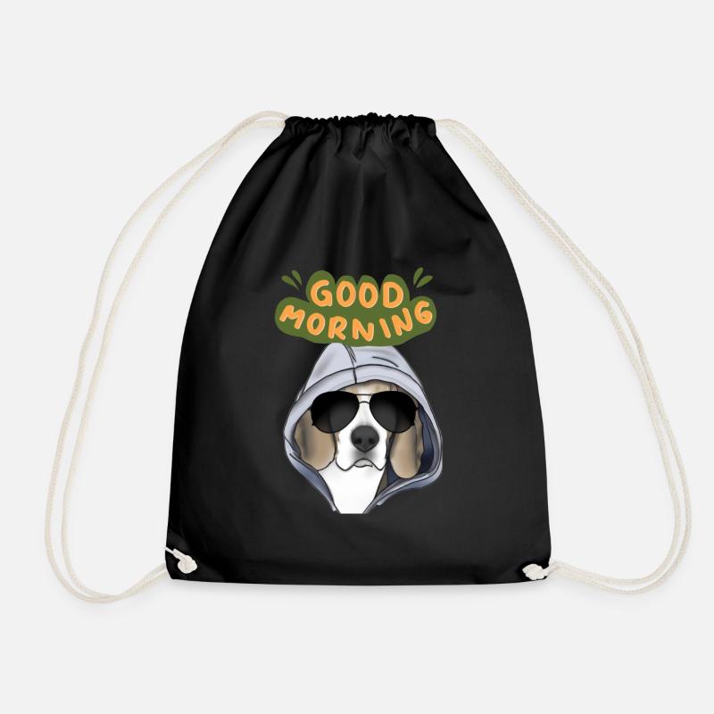 Good Morning Beagle - Turnbeutel - Schwarz