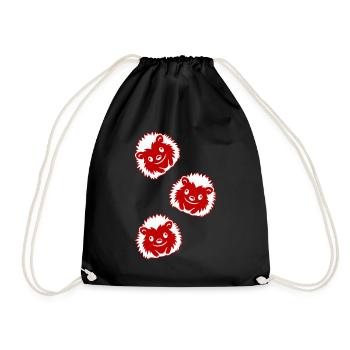 Hérisson Bande Dessinée Mignon - Sac de sport léger - noir - Devant