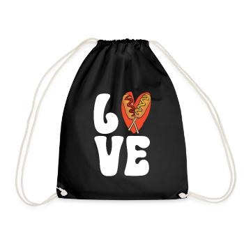 Corn Dog Corn Dog - Drawstring Bag - black - Front