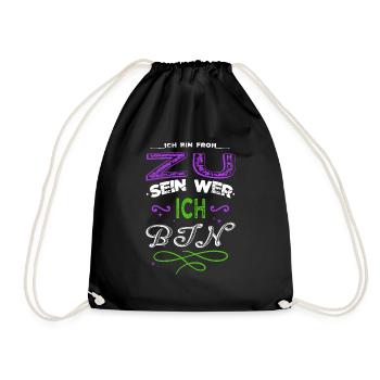 Dire drôle Corona Virus Power Girl Humour - Sac de sport léger - noir - Devant