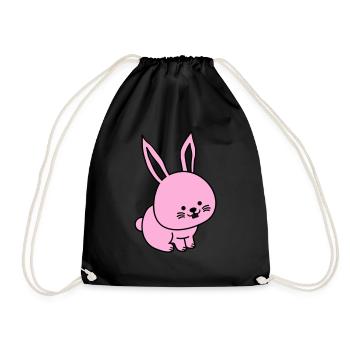 hare - Drawstring Bag - black - Front