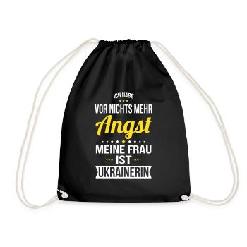 Ma femme est ukrainienne - idée cadeau humour - Sac de sport léger - noir - Devant