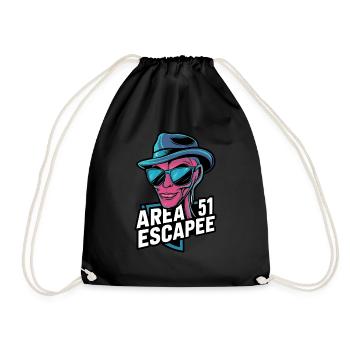Area 51 Escapee - Drawstring Bag - black - Front
