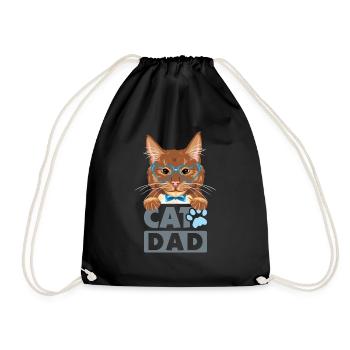 Drôle de chat roux papa - Sac de sport léger - noir - Devant