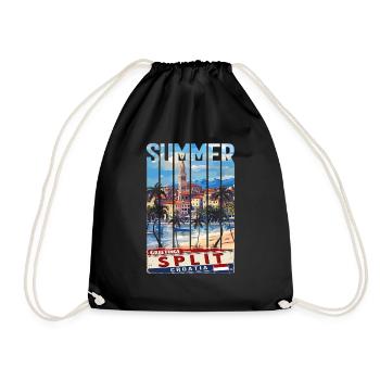 Croatie Croatie Hrvatska Ultra été Split musique - Sac de sport léger - noir - Devant