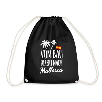 Construction workers in Mallorca - Drawstring Bag - black - Front