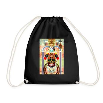Crâne longitudinal - Sac de sport léger - noir - Devant