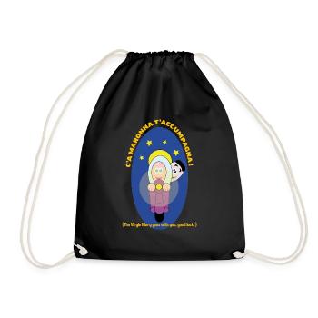 Neapolitan idioms : good luck - Drawstring Bag - black - Front