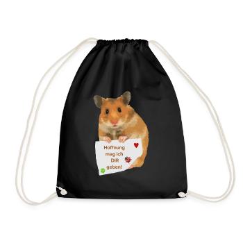 Hamster Note Hope Beacon of Hope - Drawstring Bag - black - Front